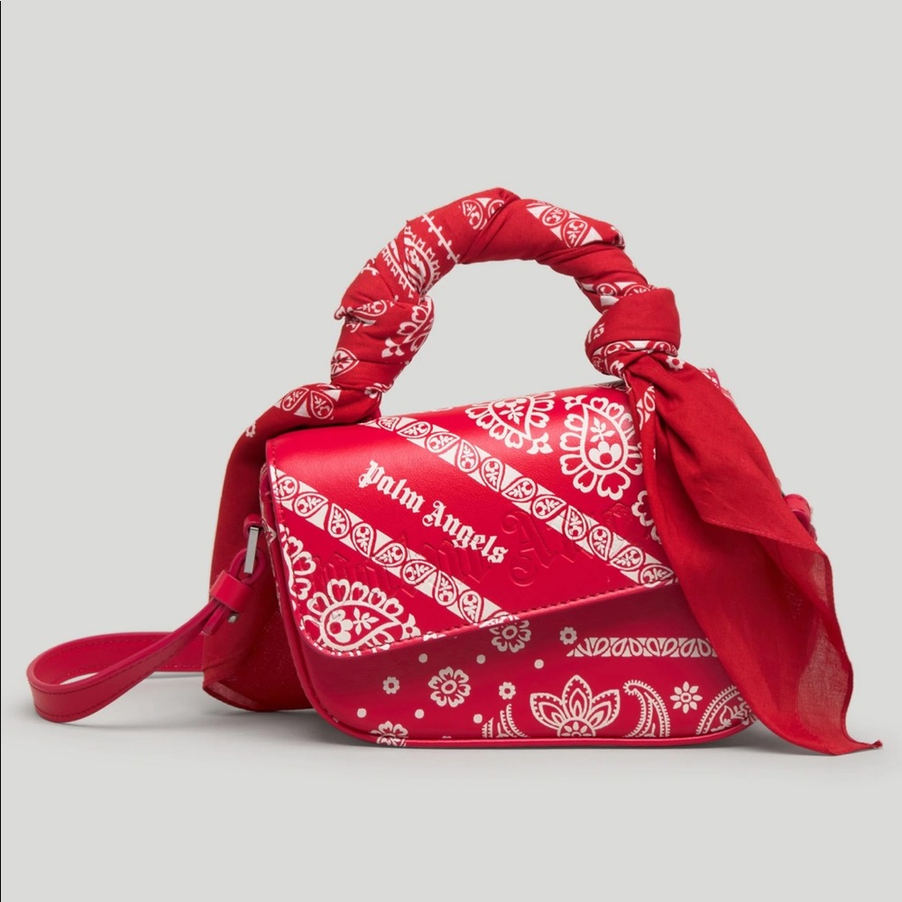Palm Angels Red Bandana Mini Crash Bag